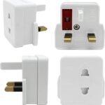 Mr.Gadget Solutions White UK 2 Pin To 3 Pin 1A Fuse Adaptor Plug For Shaver/Toothbrush - PACK OF 2