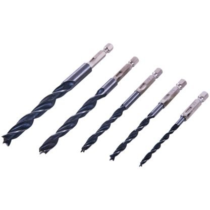 5pc Hex Shank Wood Drill Bit