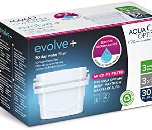 Aqua Optima EPS311 30 Day Water Filter Cartridge 3 Months Supply Compatible with Brita Maxtra, White