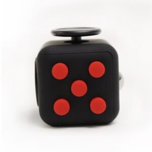 Six sided fun fidget cubes Adult Anxiety-Black/Red