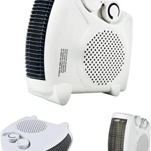 2000W Portable Silent Electric Fan Heater Hot & Cold Thermostat Flat/Upright