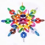 Mr Gadget Solutions 200 Pieces Snow Shaped Discs Puzzle Constructive Discs Connect Interlocking Discs Creative And Educational Building Blocks