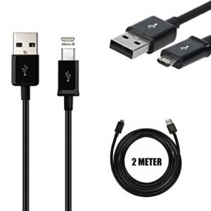 2 Meter Long Fast Charging USB Cable for Doro 1360 1370 5030 6520 611 GSM Mobile Phone