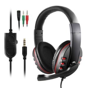 Gaming Headset for PS4 Xbox One 3.5mm Wired Over-head Stereo Gaming Headset Headphone with Mic Microphone, Volume Control for SONY PS4 XBOX One Nintendo Switch PC Tablet