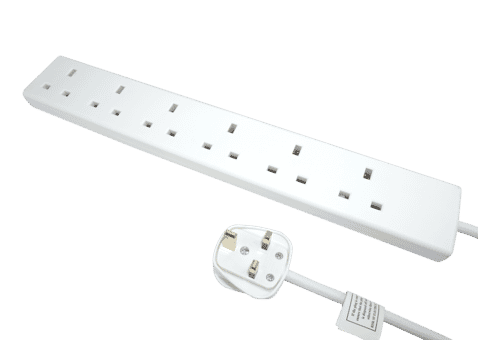 6 Gang 2 Meter White