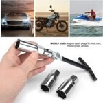 Mr. Gadget's Solutions Spark Plug Wrench Set 16mm 18mm & 21mm Tool Wrench Non-Slip Grip T-Handle Flexible Spanner Socket 4PC T BAR Spark Plug Wrench Set Heavy Duty