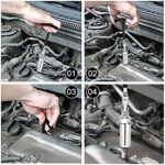 Mr. Gadget's Solutions Spark Plug Wrench Set 16mm 18mm & 21mm Tool Wrench Non-Slip Grip T-Handle Flexible Spanner Socket 4PC T BAR Spark Plug Wrench Set Heavy Duty