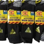 6pairs Mens Long Chunky Thermal Socks Walking Hiking Winter Warm Work Socks UK Shoe Size 6-11 Black
