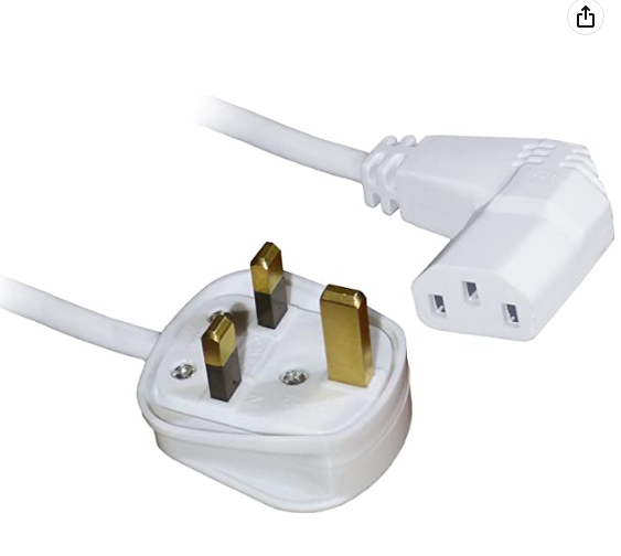 Right Angled C13 Cable 5M Kettle RA
