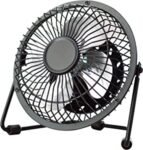 Fine Elements 4" Mini Portable USB Powered Computer, Laptop, PC Cooling Desk Table Fan - BLACK, COL1147