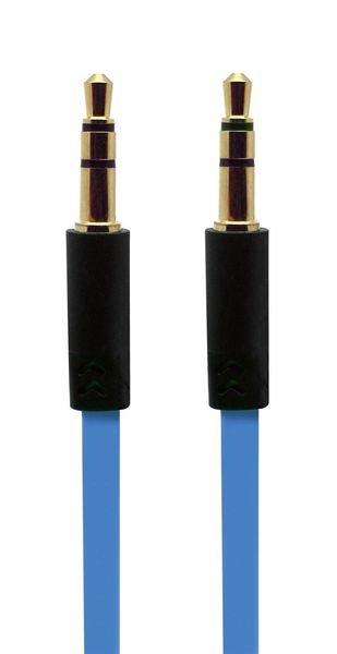 3.5mm to 3.5mm flat cables -1.5m -blue