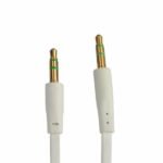 Male to Male Jack Auxiliary Flat Cable-1.5m-white