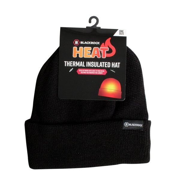 Blackrock Men's Black Heat Thermal Insulated Hat