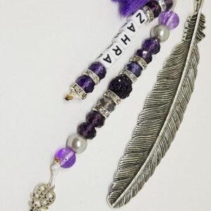 Bead Bookmark/Personalized Handmade Feather