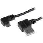 Braided Right Angled Micro usb cable 25cm