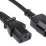 C13 10M 10 Meter long straight cable black