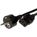 C13 2Meter Cable Straight Black Kettle Cable