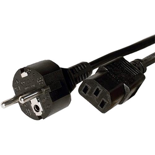 C13 2Meter Cable Straight Black Kettle Cable