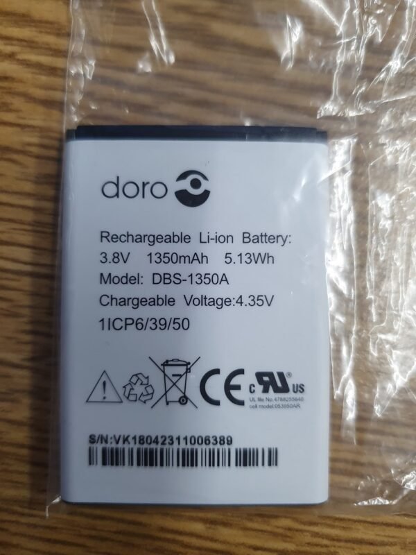 Genuine Doro DBS-1350A Battery For 7060 / 1350mAh