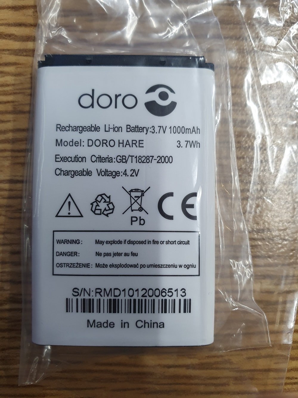 Genuine Battery for Doro DORO HARE, PhoneEasy 332, PhoneEasy 332GSM