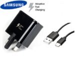 Samsung Galaxy S8/S9/S9 Plus Genuine Fast Adaptive Mains Plug & USB Type C Cable - Black