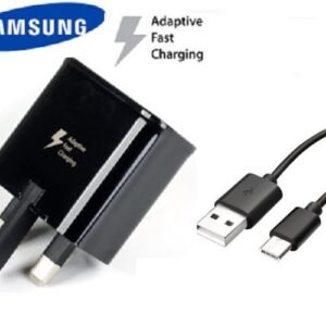 Samsung Galaxy S8/S9/S9 Plus Genuine Fast Adaptive Mains Plug & USB Type C Cable - Black