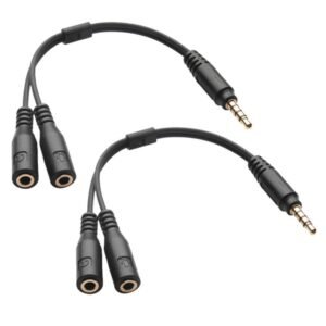 Earphones and Mic Y Splitter adapter
