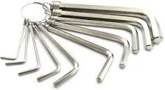 Folding Hex Key Set, Clear, 2.5mm-10mm