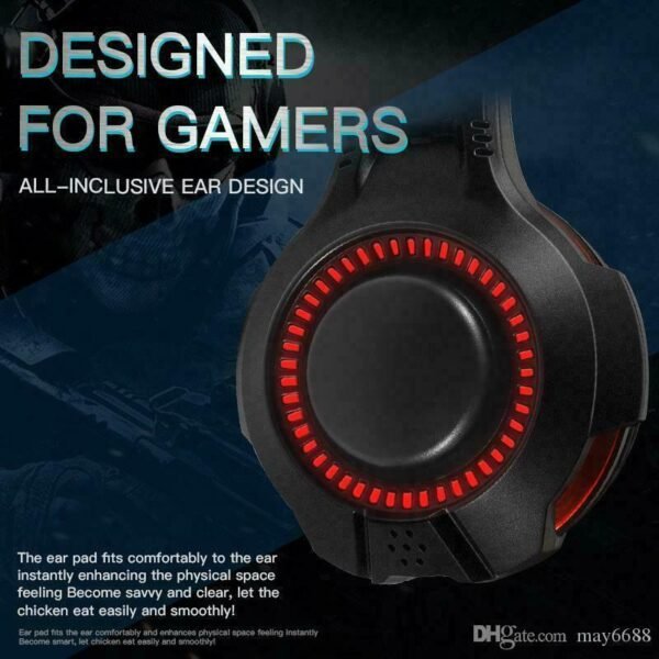 Pro Gaming Headset Headphones G50 Overear Earphones Compatible With PS4, PS5, XBox One, Xbox One S/X, Nintendo Switch / PSP - Red/Black