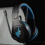 Pro Gaming Headset Headphones G90 Overear Earphones Compatible With PS4, PS5, XBox One, Xbox One S/X, Nintendo Switch / PSP - Blue/Black