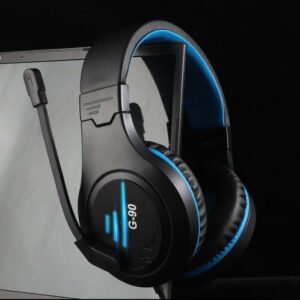 Pro Gaming Headset Headphones G90 Overear Earphones Compatible With PS4, PS5, XBox One, Xbox One S/X, Nintendo Switch / PSP - Blue/Black