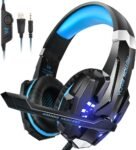 Pro Gaming Headset Headphones G9000 Overear Earphones Compatible With PS4, PS5, XBox One, Xbox One S/X, Nintendo Switch / PSP - Blue/Black