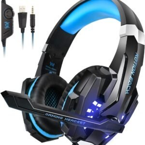 Pro Gaming Headset Headphones G9000 Overear Earphones Compatible With PS4, PS5, XBox One, Xbox One S/X, Nintendo Switch / PSP - Blue/Black