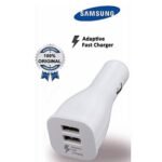 Genuine Samsung dual usb Fast   car chager White