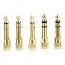 Gold 6.35mm (Male) to 3.5mm (Female) Stereo Adapter
