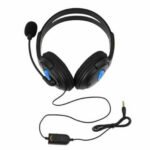 Gaming Headset Headphones Overear Earphones Compatible With PS4, PS5, XBox One, Xbox One S/X, Nintendo Switch / PSP - Blue/Black (Copy)