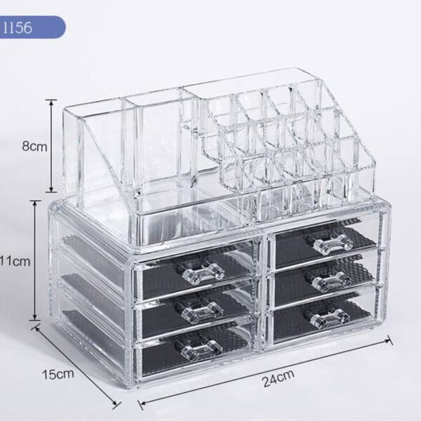 Cosmetic storage box with 6 drawer