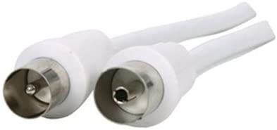 M plug to M Plug TV Fly Lead White 4 Meter