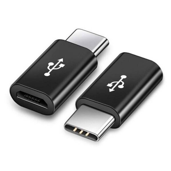 Micro to Type C Connector Black