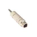 Nickel 6.35mm (Male) to 3.5mm (Female) Stereo Adapter
