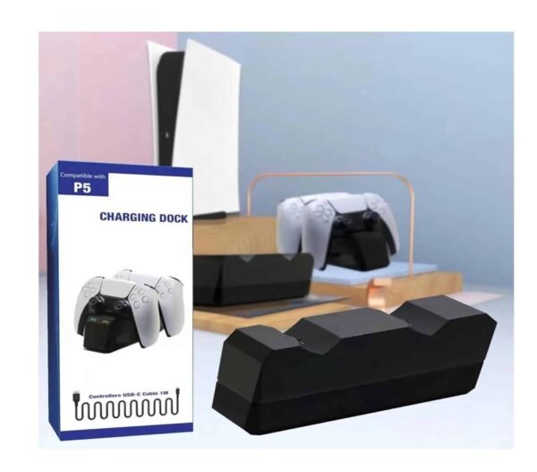 Dual Docking Station Comptible With Playstation 5 PS5 Controllers