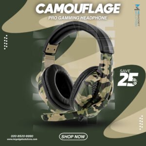 Pro Gaming Headset Headphones Overear Earphones Compatible With PS4, PS5, XBox One, Xbox One S/X, Nintendo Switch / PSP - Camouflage