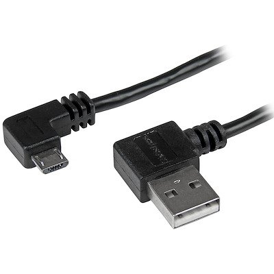 Right Angled Micro 2M Cable Both USB and Micro Connector