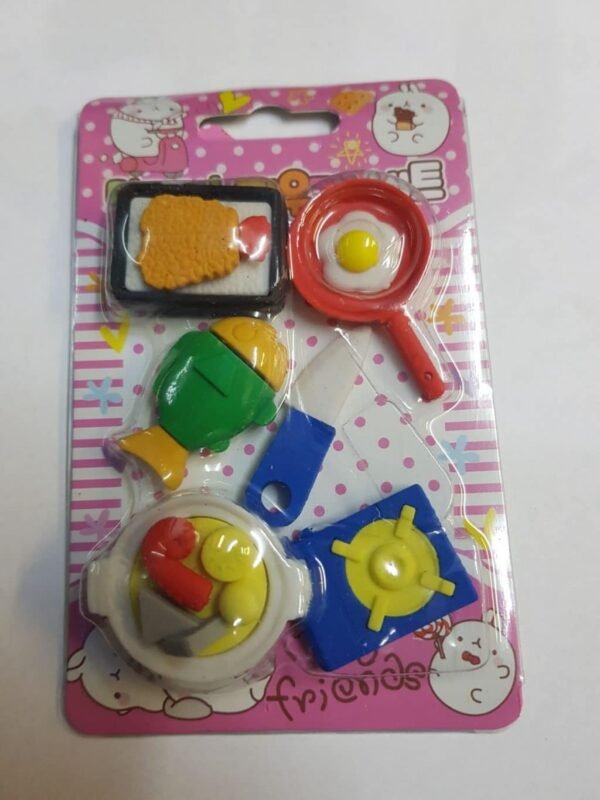 Fancy Design and Shape Rubbers 4 Pack