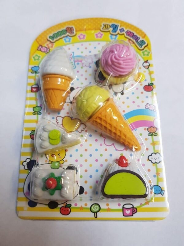Fancy Design and Shape Rubbers 4 Pack