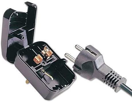 Schuko to UK Plug Travel Adapter Black -9680 Black