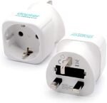 Schuko to UK Plug Travel Adapter White -9680 White