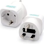 Schuko to UK Plug Travel Adapter White -9680 White
