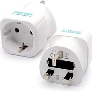 Schuko to UK Plug Travel Adapter White -9680 White