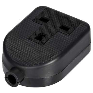 Single Gang Rubber Socket Black Trail